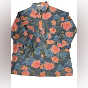 Cool Brook Show Klere vintage denim rose pattern jacket
